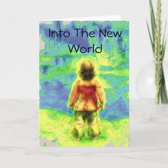 Une carte Sci-fi Nouveau bébé / Fille d'anniversai (Devant)