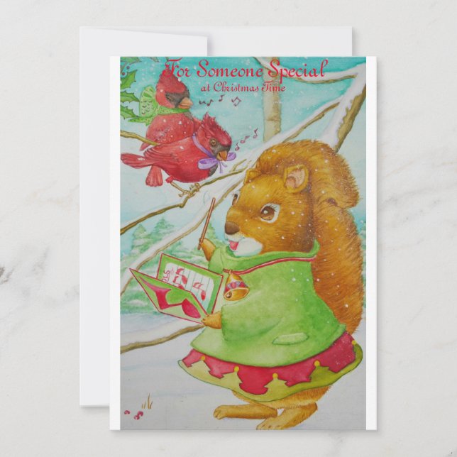 Une carte spéciale de Noël pour petites filles. (Devant)