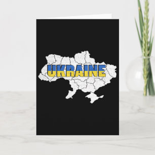 Une carte ukrainienne et un drapeau de l'Ukraine