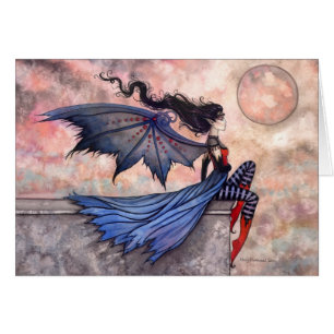 Une carte vampire gothique au vent