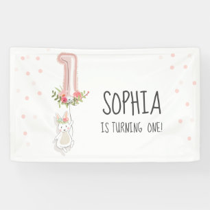 Une certaine fille rose Pâques de bannière