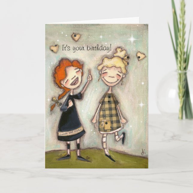 Une chanson et un sourire - Carte d'anniversaire (Devant)