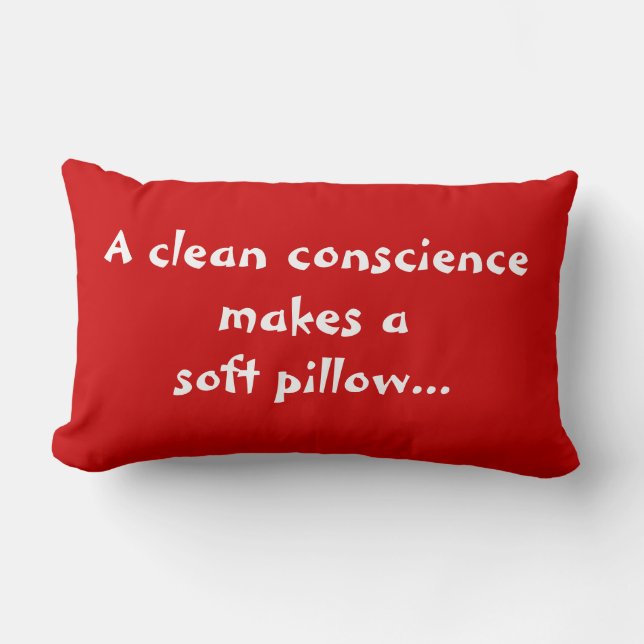 Une conscience propre fait un coussin mou (Recto)