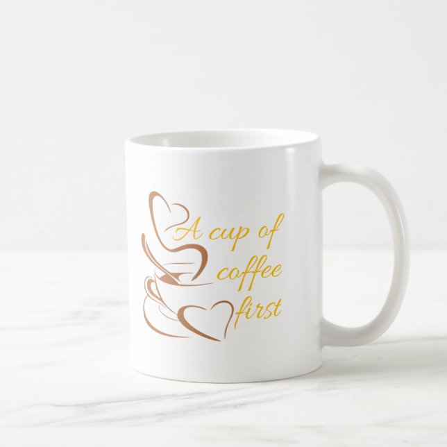 Une Coupe De Café Première Mug (Droite)