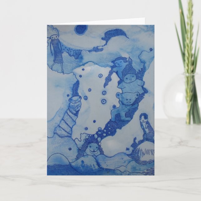 Une coupure dans la carte de voeux de nuages (Devant)