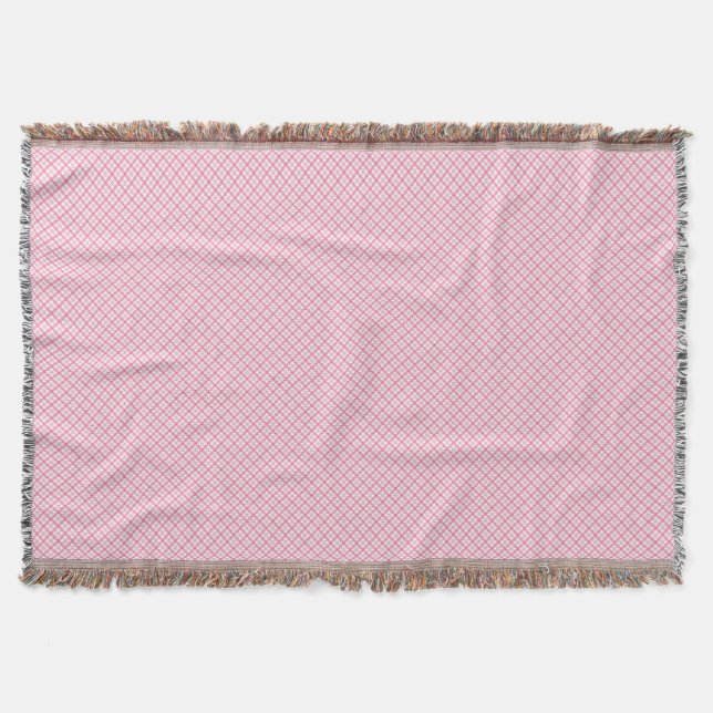 Une couverture décorative rose à jeter avec un mot (Devant)