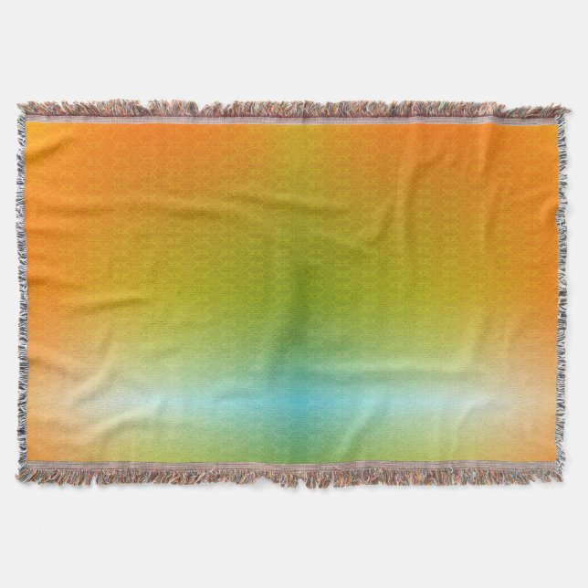 Une couverture tissée avec un design dégradé  (Devant)