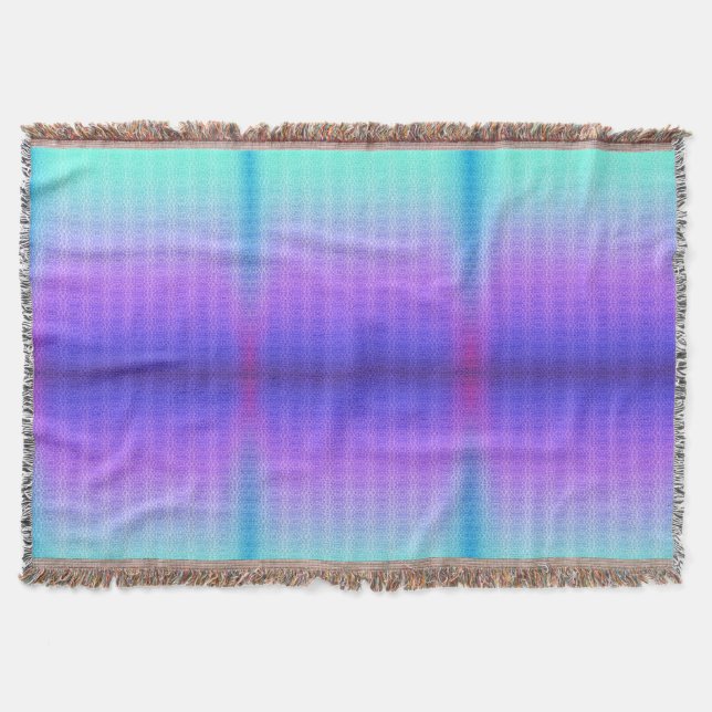 Une couverture tissée avec un motif dégradé de vio (Devant)