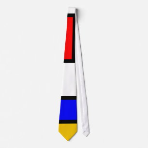 Une cravate d'art abstrait style Mondrian