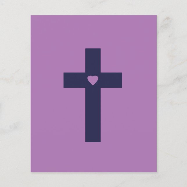 Une croix avec un cœur d'amour sacré (Devant)
