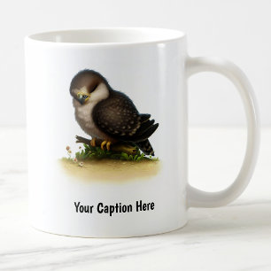 Une Cute Mug de café Falcon Peregrine Peint 3D