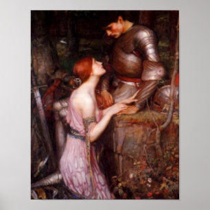 Une dame et son chevalier Poster romantique