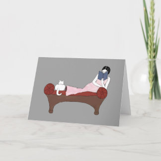 Une dame, un chat et une très bonne carte de note