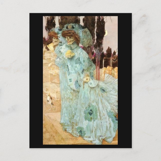 une dame victorienne comme carte postale de la mor (Devant)