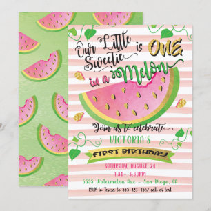 Une dans Melon première invitation de fête d'anniv