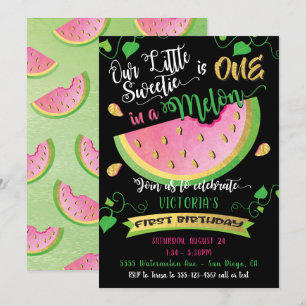 Une dans Melon première invitation de fête d'anniv