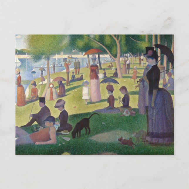 Une dimanche à La Grande Jatte par Seurat Carte po (Devant)