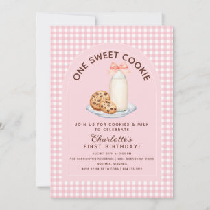 Une douce Cookie Girl première invitation annivers