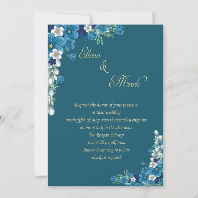 Une élégante invitation de mariage (Devant)
