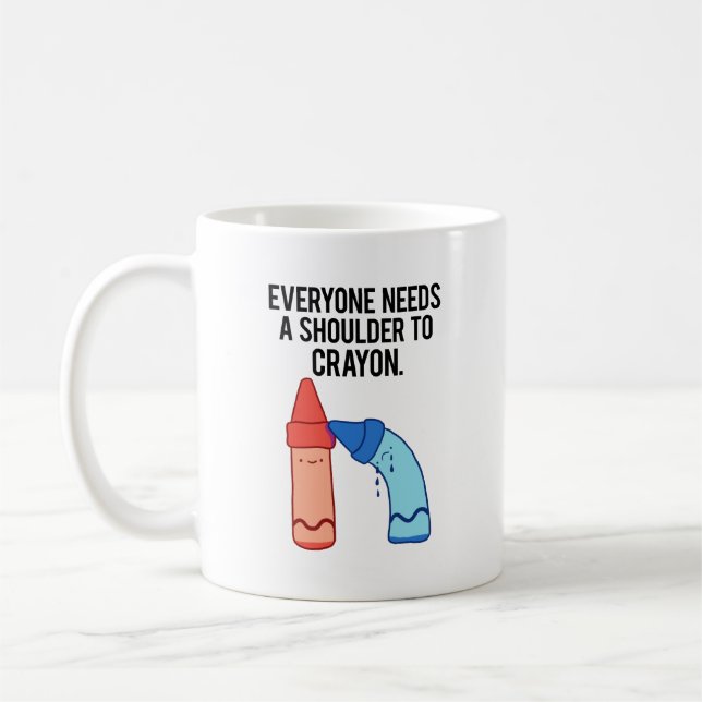 Une Épaule À Crayon Artist Pun Mug (Gauche)