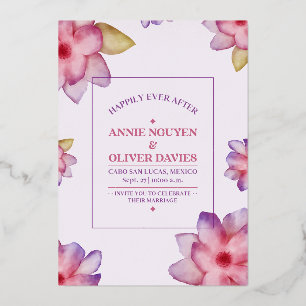 Une Faire-part de mariage Florale Simple Et Belle