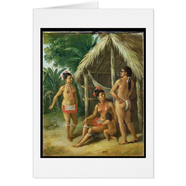 Une famille de Carib de l'Îles-Sous-le-Vent en (Devant)