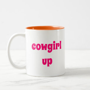 Une Femme À Deux Tons De Mug De Café
