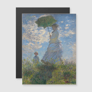 Une femme avec un parasol Paysage français