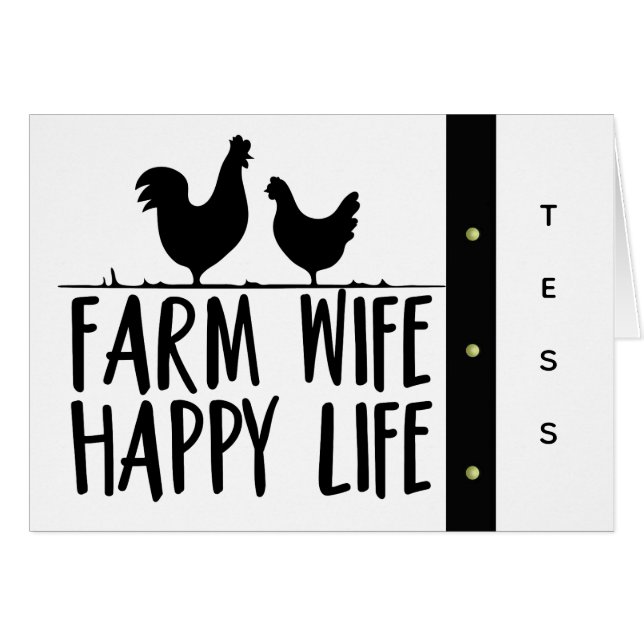 Une femme de ferme personnalisée Happy Life Design (Devant Horizontal)