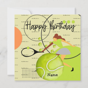 Une femme de tennis joue à Happy Birthday sur jaun