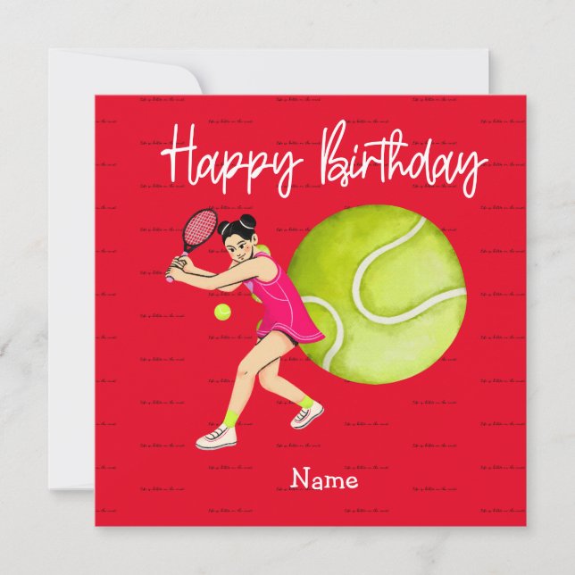 Une femme de tennis joue Joyeux Anniversaire pour  (Devant)