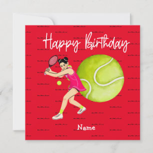 Une femme de tennis joue Joyeux Anniversaire pour 