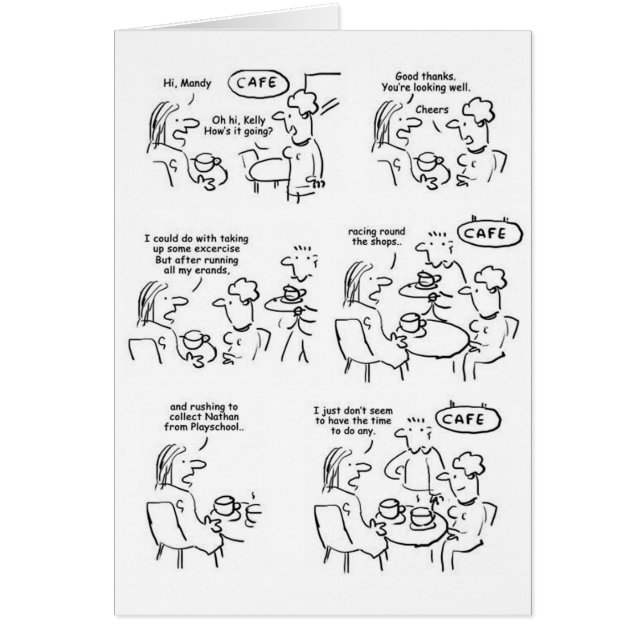 Une femme dit à un ami qu'elle n'a pas le temps d' (Devant)