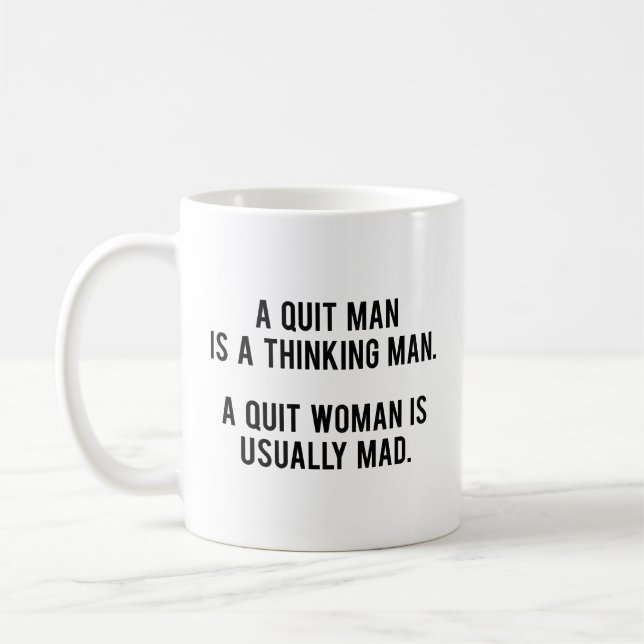 Une Femme Quit Est Habituellement Mad Café Mug (Gauche)