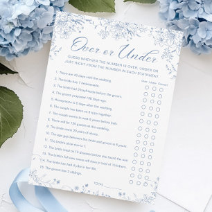 Une Fête des mariées Bleue Sous La Carte De Jeu