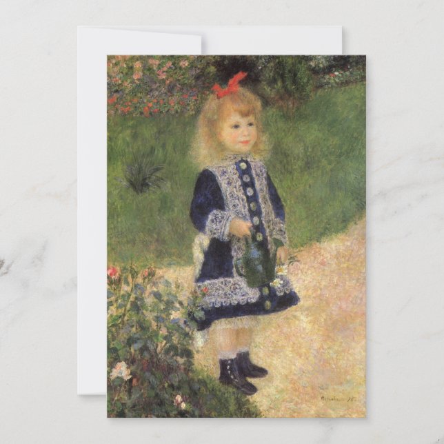 Une fille à la canne d'arrosage par Pierre Renoir (Devant)