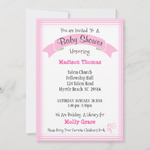 Une Fille Apporte Une Invitation De Baby shower De