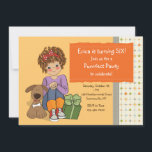Une fille d'anniversaire avec son chien Invitation<br><div class="desc">Une adorable invitation à la fête d'anniversaire de votre petit chien. La carte est facile à customiser avec votre libellé, police, couleur de police, options de forme de papier et choix de six types de papier. Pas exactement ce que tu cherches ? Tous nos produits peuvent être conçus sur mesure...</div>