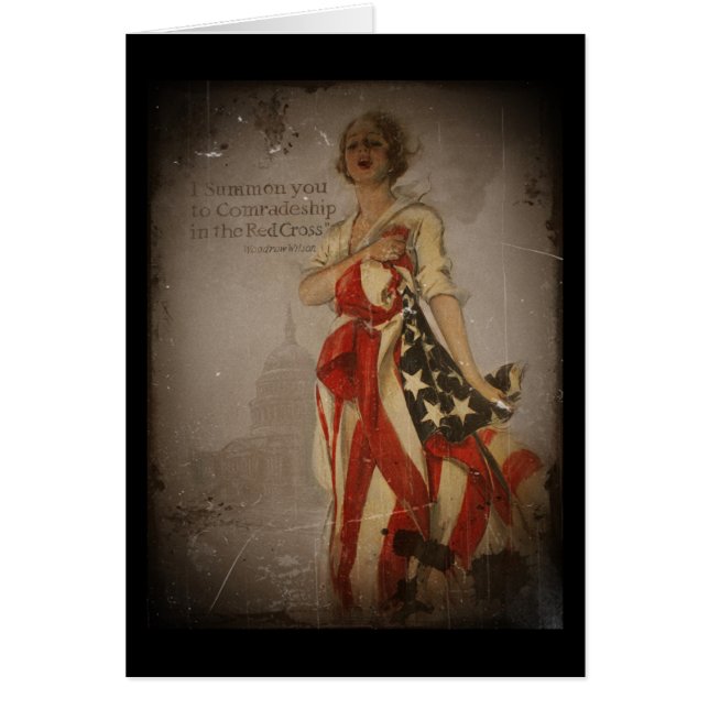 Une fille patriotique piégée dans un drapeau (Devant)