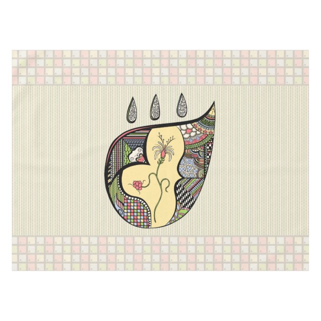 Une Fleur À L'Intérieur De La Nappe (Devant (Horizontal))