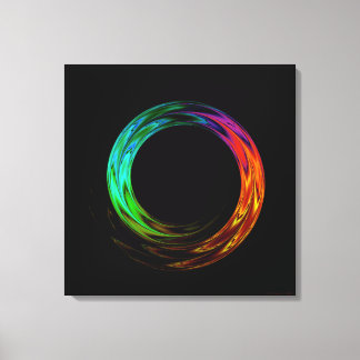 Une Fois Autour De La Toile Fractée Emballée D'Art