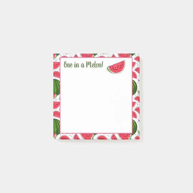 Une Fois Dans Un Melon Post-It Notes (Devant)