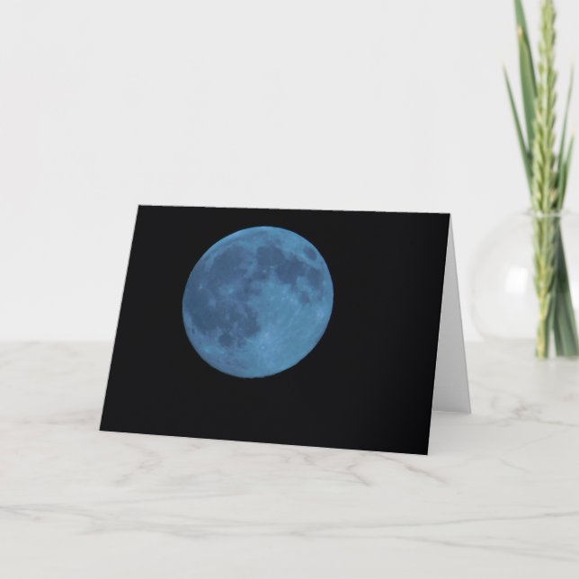 Une fois dans une carte de voeux de lune bleue (Devant)