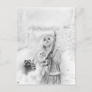 Une fois en hiver Carte postale