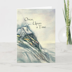 Une Fois Sur Un Carte de remerciements Temps