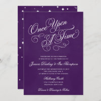 Une Fois Un Mariage Invitations Royal Purple