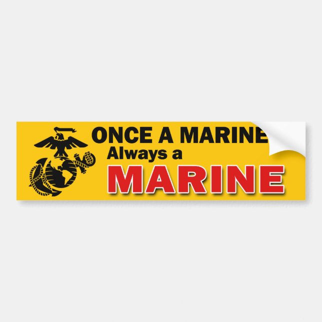Une fois un Marine toujours un Sticker de pare-cho (Devant)