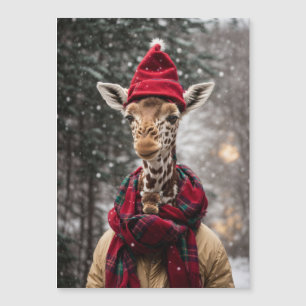Une girafe de Noël