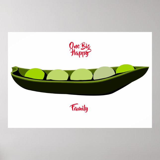 Une grande affiche de famille heureuse (Devant)