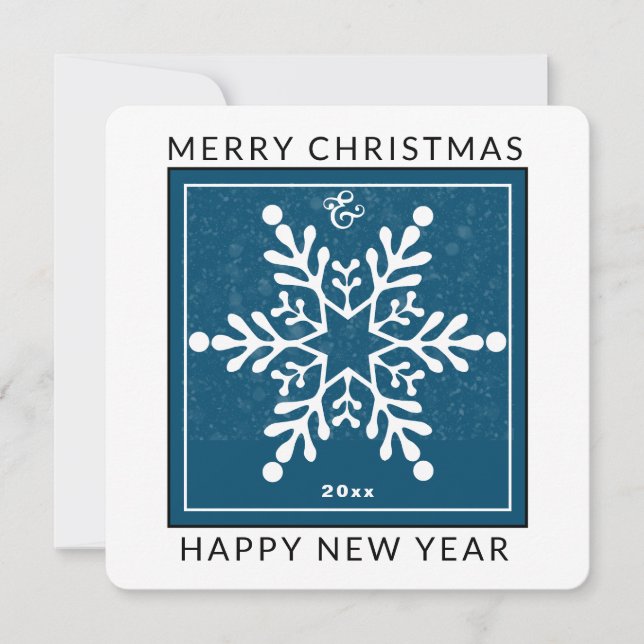 Une grande carte de Noël SNOWFLAKE (Devant)